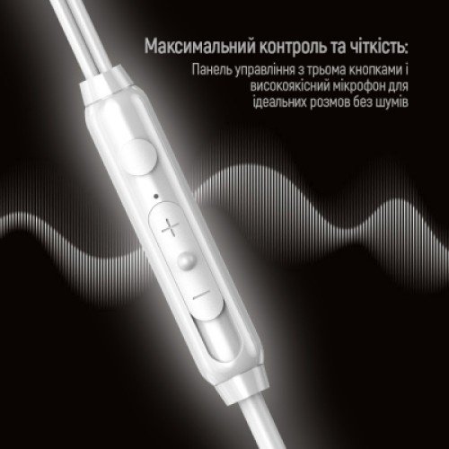 Наушники ColorWay 3.5 mm Wired Earphone UrbanBeat White (CW-WD03WT)