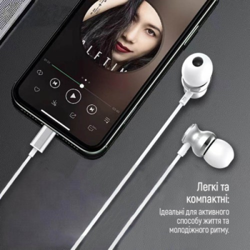 Наушники ColorWay 3.5 mm Wired Earphone UrbanBeat White (CW-WD03WT)