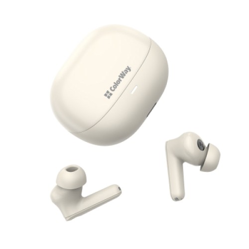 Наушники ColorWay Slim TWS-1 Earbuds Long Life Beige (CW-TWS1BE)
