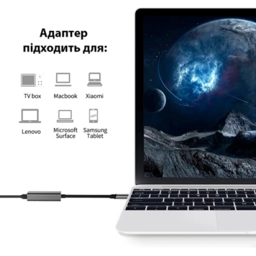 Адаптер Dynamode USB3.0 Type-C to 1000/100 Mbit/s RJ-45 (RTL8153) 0.13 m (DM-AD-GLAN-C)