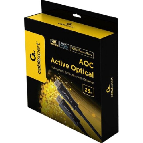 Кабель мультимедийный HDMI to HDMI 25.0m V.2.0, 4K 60Hz Optical Cablexpert (CCBP-HDMI-AOC-25M)