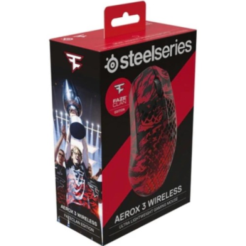 Мышка SteelSeries Aerox 3 Bluetooth RGB Faze Clan Edition Red (62609)