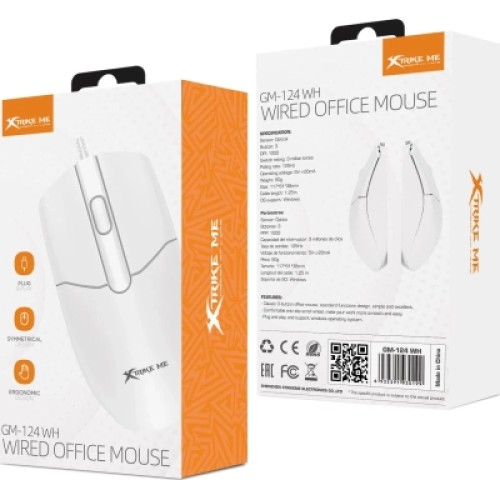 Мышка Xtrike ME GM-124 USB White (GM-124WH)