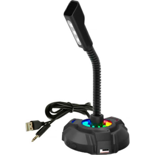 Микрофон HP DHP-1100C RGB backlit 3.5мм+USB Black (DHP-1100C)