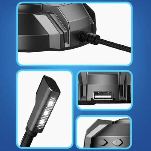 Микрофон HP DHP-1100C RGB backlit 3.5мм+USB Black (DHP-1100C)