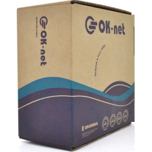 Кабель сетевой OK-Net FTP cat.5e, 305м (F/UTP-cat.5E-SL) (КПВЭ-ВП (100) 4*2*0,46)