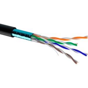 Кабель сетевой OK-Net FTP cat.5e внешний 100м (F/UTP cat.5E-SL) (КППЭ-ВП (100) 4*2*0,46 / 100)