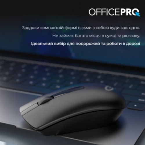 Мышка OfficePro M175B Silent Click Wireless Black (M175B)