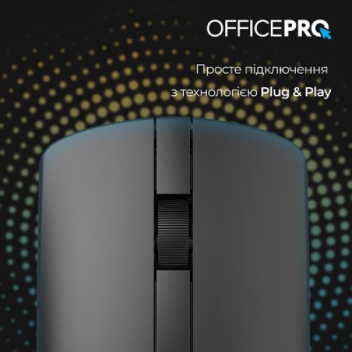 Мышка OfficePro M175B Silent Click Wireless Black (M175B)