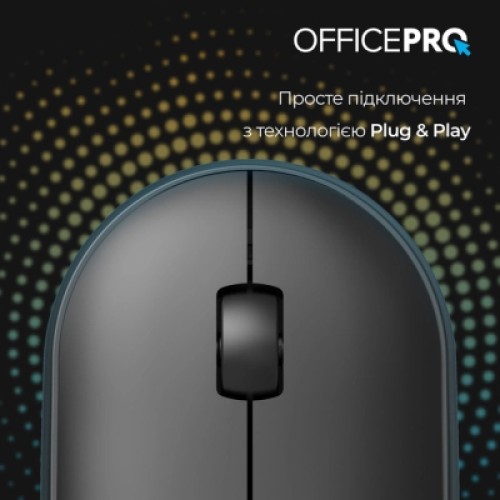 Мышка OfficePro M185B Silent Click Wireless Black (M185B)