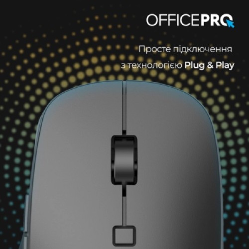 Мышка OfficePro M305B Silent Click Ergonomic Wireless Black (M305B)