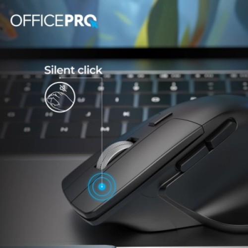 Мышка OfficePro M395B Silent Click Ergonomic Wireless Black (M395B)