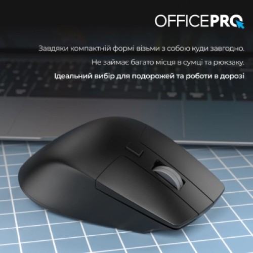 Мышка OfficePro M395B Silent Click Ergonomic Wireless Black (M395B)