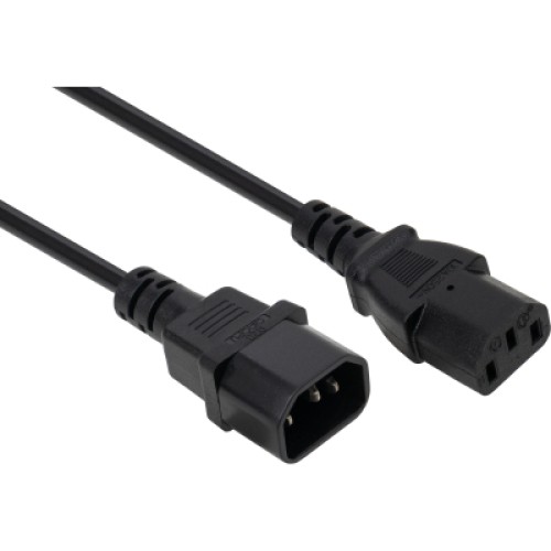 Кабель питания C13 to C14 3.0m 1mm2 Vinga (VCPP1C13143BK)