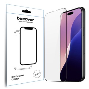 Стекло защитное BeCover Apple iPhone 16 Pro Max Black (712125)