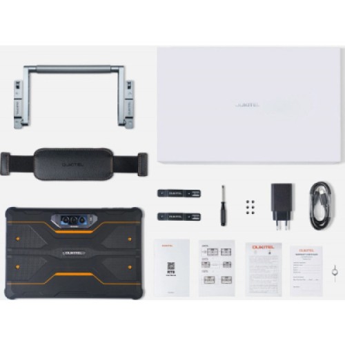 Планшет OUKITEL RT8 11" 6/256GB Dual Sim Black-Orange with hand (6931940756396)