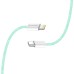 Дата кабель USB-C to Lightning 1.0m 27W green ColorWay (CW-CBPDCL061-G)