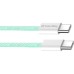 Дата кабель USB-C to USB-C 1.0m 60W 3.0А green ColorWay (CW-CBPDCC061-G)