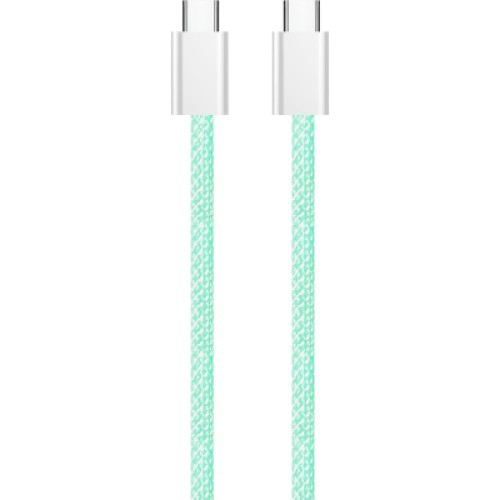 Дата кабель USB-C to USB-C 1.0m 60W 3.0А green ColorWay (CW-CBPDCC061-G)