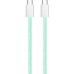 Дата кабель USB-C to USB-C 1.0m 60W 3.0А green ColorWay (CW-CBPDCC061-G)