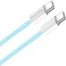Дата кабель USB-C to USB-C 1.0m 60W 3.0А blue ColorWay (CW-CBPDCC061-BL)