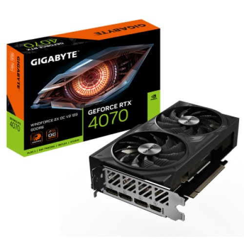 Видеокарта GIGABYTE GeForce RTX4070 12Gb WINDFORCE 2X OC (GV-N4070WF2OCV2-12GD)
