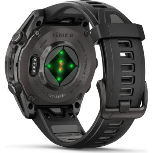 Смарт-часы Garmin fenix 8 43mm, AMOLED, Saph, CrbnGry Ti/Blk, Blk/PebblGryBnd, (010-02903-21)
