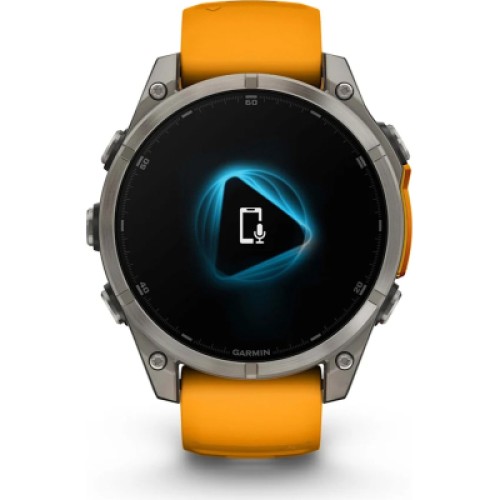 Смарт-часы Garmin fenix 8 47mm, AMOLED, Saph, Ti/Bare/Grpht, SparkOrg/GrphtBd, (010-02904-11)
