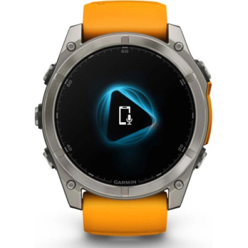 Смарт-часы Garmin fenix 8 51mm, AMOLED, Saph, Ti/Bare/Grpht, SparkOrg/GrphtBd, (010-02905-11)