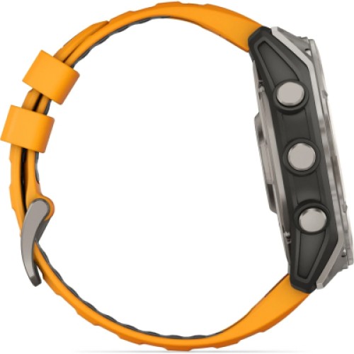 Смарт-часы Garmin fenix 8 51mm, AMOLED, Saph, Ti/Bare/Grpht, SparkOrg/GrphtBd, (010-02905-11)