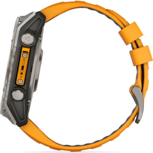 Смарт-часы Garmin fenix 8 51mm, AMOLED, Saph, Ti/Bare/Grpht, SparkOrg/GrphtBd, (010-02905-11)