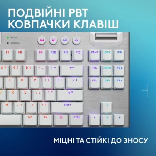 Клавиатура Logitech G915 TKL X Lightspeed Switch-Tactile Wireless/Bluetooth/USB UA White (920-012737)