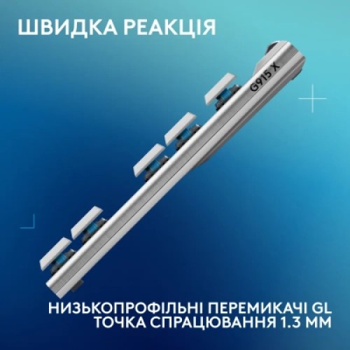 Клавиатура Logitech G915 TKL X Lightspeed Switch-Tactile Wireless/Bluetooth/USB UA White (920-012737)