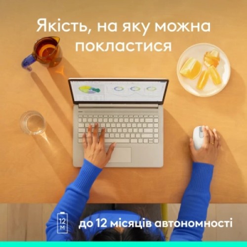 Мышка Logitech M196 Bluetooth Off-White (910-007460)