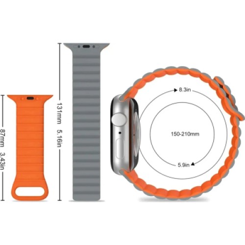 Ремешок для смарт-часов Drobak Silicone Magnetic Link для Apple Watch All Series 38/40/41mm Midnight blue (898920)
