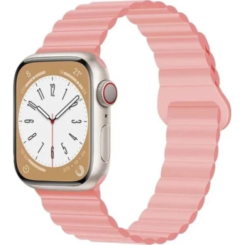 Ремінець до смарт-годинника Drobak Silicone Magnetic Link для Apple Watch All Series 38/40/41mm Pink sand (898921)