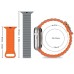 Ремінець до смарт-годинника Drobak Silicone Magnetic Link для Apple Watch All Series Ultra 2 49/45/44/42mm Black Orange (898930)