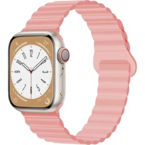 Ремінець до смарт-годинника Drobak Silicone Magnetic Link для Apple Watch All Series Ultra 2 49/45/44/42mm Pink sand (898928)