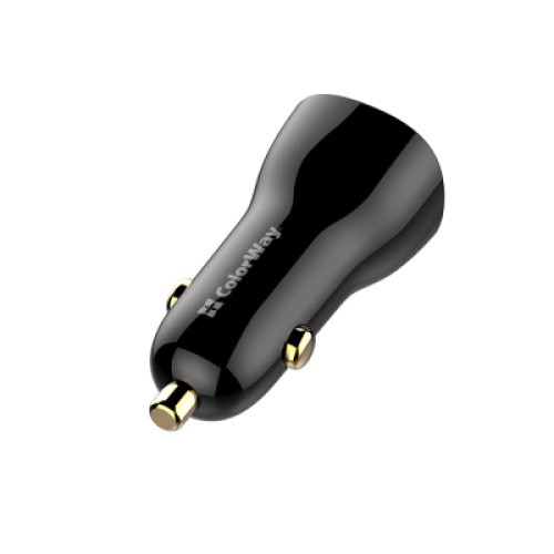 Зарядное устройство ColorWay PowerDelivery PPS USB (USB-A + USB-C) (60W) Black (CW-CHA046PD-BK)