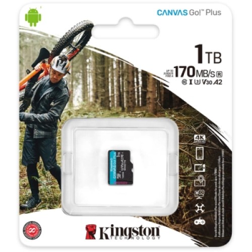 Карта памяти Kingston 1TB microSDXC class 10 UHS-I U3 A2 Canvas Go Plus (SDCG3/1TBSP)