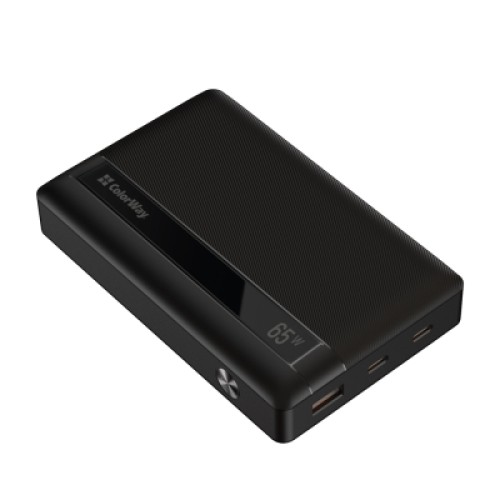 Батарея универсальная ColorWay 20 000 mAh PD/65W, QC/3.0, black (CW-PB200LPA3BK-PDD)