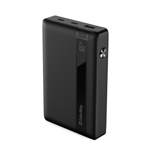 Батарея универсальная ColorWay 20 000 mAh PD/65W, QC/3.0, black (CW-PB200LPA3BK-PDD)