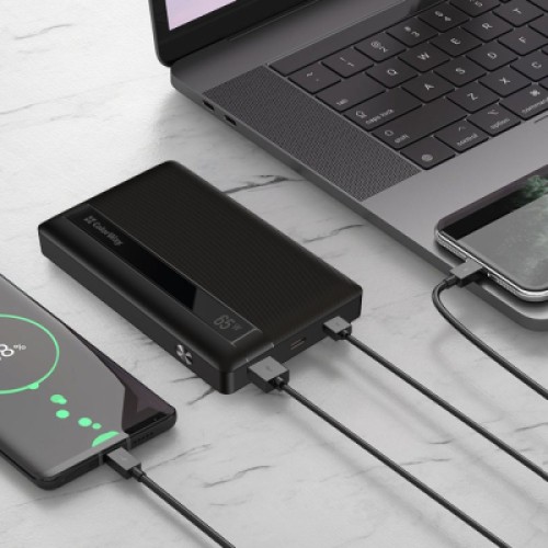 Батарея универсальная ColorWay 20 000 mAh PD/65W, QC/3.0, black (CW-PB200LPA3BK-PDD)