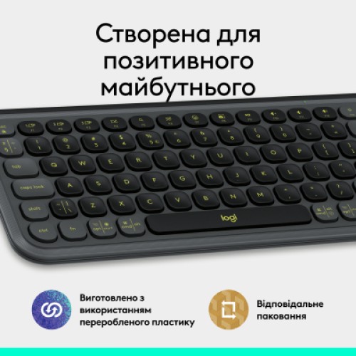 Клавиатура Logitech POP Icon Keys Bluetooth UA Graphite (920-013157)