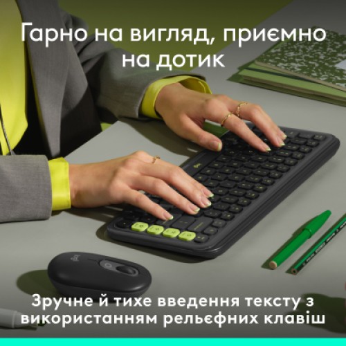 Клавиатура Logitech POP Icon Keys Bluetooth UA Graphite (920-013157)