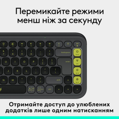 Клавиатура Logitech POP Icon Keys Bluetooth UA Graphite (920-013157)