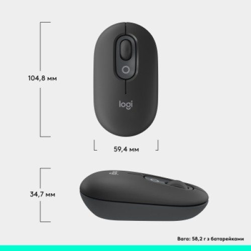 Мышка Logitech POP Mouse With Emoji Bluetooth Graphite (910-007412)