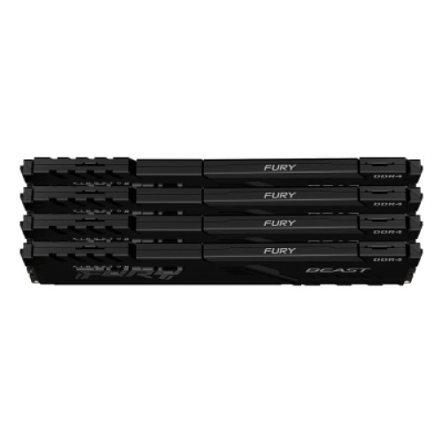 Модуль памяти для компьютера DDR4 128GB (4x32GB) 3200 MHz Fury Beast Black Kingston Fury (ex.HyperX) (KF432C16BBK4/128)