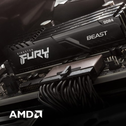 Модуль памяти для компьютера DDR4 128GB (4x32GB) 3200 MHz Fury Beast Black Kingston Fury (ex.HyperX) (KF432C16BBK4/128)