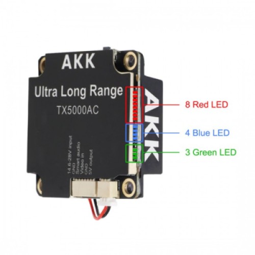 Видеопередатчик (VTX) AKK Ultra Long Range 5W 4.9G-6G 96CH (TX5000AC)